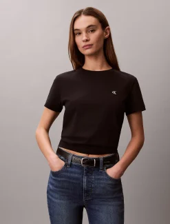 Calvin Klein Monogramm-T-Shirt^Damen T-shirts & Tops