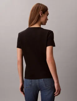 Calvin Klein Monogramm-T-Shirt^Damen T-shirts & Tops