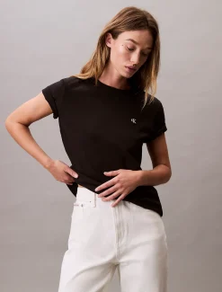 Calvin Klein Monogramm-T-Shirt^Damen T-shirts & Tops