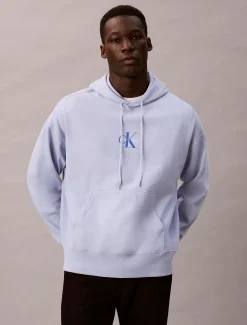 Calvin Klein Monologo-Hoodie aus hochwertigem Fleece^Herren Hoodies & Sweatshirts