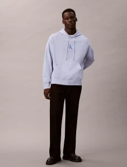 Calvin Klein Monologo-Hoodie aus hochwertigem Fleece^Herren Hoodies & Sweatshirts