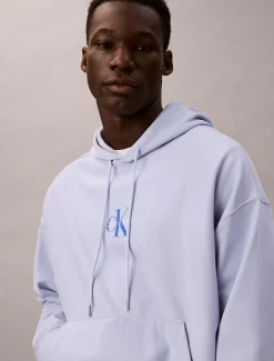 Calvin Klein Monologo-Hoodie aus hochwertigem Fleece^Herren Hoodies & Sweatshirts