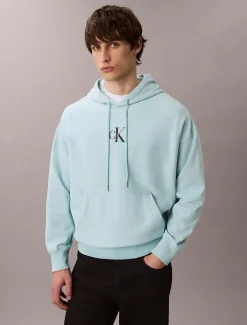 Calvin Klein Monologo-Hoodie aus hochwertigem Fleece^Herren Hoodies & Sweatshirts