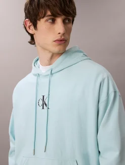 Calvin Klein Monologo-Hoodie aus hochwertigem Fleece^Herren Hoodies & Sweatshirts