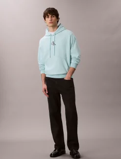Calvin Klein Monologo-Hoodie aus hochwertigem Fleece^Herren Hoodies & Sweatshirts