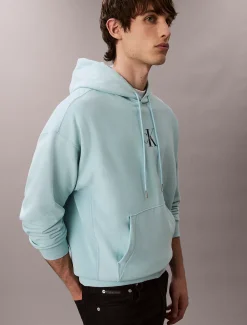 Calvin Klein Monologo-Hoodie aus hochwertigem Fleece^Herren Hoodies & Sweatshirts