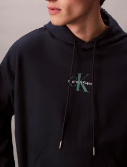 Calvin Klein Monologo-Hoodie aus hochwertigem Fleece^Herren Hoodies & Sweatshirts
