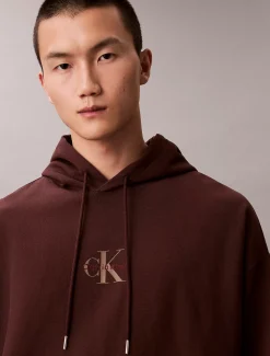 Calvin Klein Monologo-Hoodie aus hochwertigem Fleece^Herren Hoodies & Sweatshirts