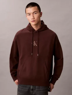 Calvin Klein Monologo-Hoodie aus hochwertigem Fleece^Herren Hoodies & Sweatshirts