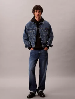 Calvin Klein Monologo-Hoodie aus hochwertigem Fleece^Herren Hoodies & Sweatshirts