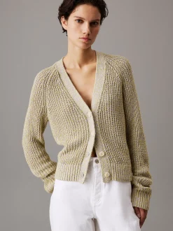 Calvin Klein Mouliné-Cardigan-Pullover^Damen Strickdesigns