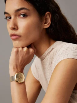 Calvin Klein Multifunktions-Armbanduhr mit Mesh^Damen Uhren & Schmuck