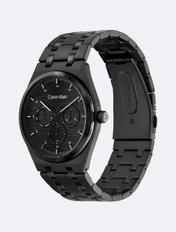 Calvin Klein Multifunktionsuhr aus schwarz-plattiertem Stahl^Herren Uhren & Schmuck