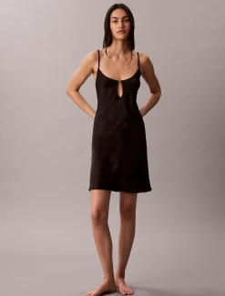 Calvin Klein Nachthemd aus Satin^Damen Kleider & Röcke|Dessous