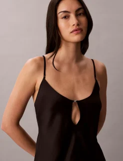 Calvin Klein Nachthemd aus Satin^Damen Kleider & Röcke|Dessous