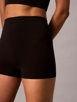 Calvin Klein Nahtlose Pyjama-Shorts mit geripptem Emblem^Damen Nachtwäsche & Loungewear