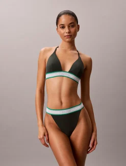 Calvin Klein Neckholder-Triangel Bikini-Top - CK Icon^Damen BademodeFrisch Eingetroffen