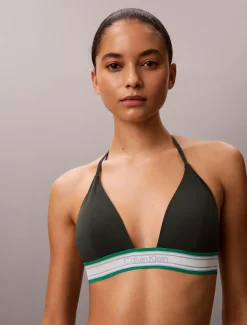 Calvin Klein Neckholder-Triangel Bikini-Top - CK Icon^Damen BademodeFrisch Eingetroffen
