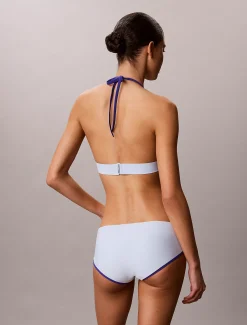 Calvin Klein Neckholder-Triangle Bikini Top – CK Monogram^Damen BademodeFrisch Eingetroffen