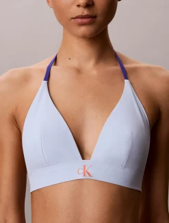 Calvin Klein Neckholder-Triangle Bikini Top – CK Monogram^Damen BademodeFrisch Eingetroffen