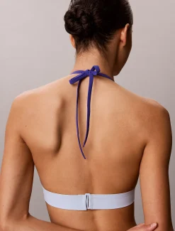 Calvin Klein Neckholder-Triangle Bikini Top – CK Monogram^Damen BademodeFrisch Eingetroffen