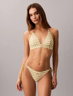 Calvin Klein Neckholder-Triangle Bikini Top – CK Monogram^Damen BademodeFrisch Eingetroffen