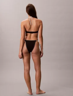 Calvin Klein Neckholder-Triangle Bikini Top – CK Monogram^Damen BademodeFrisch Eingetroffen