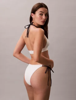 Calvin Klein Neckholder-Triangle Bikini Top – CK Monogram^Damen BademodeFrisch Eingetroffen