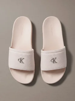 Calvin Klein Nemo - Logo-Slippers aus Canvas mit klassischem Logo^Damen Slippers