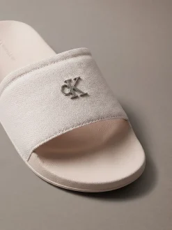 Calvin Klein Nemo - Logo-Slippers aus Canvas mit klassischem Logo^Damen Slippers