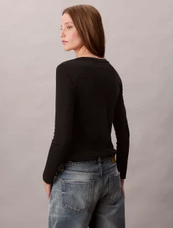 Calvin Klein Oberteil mit U-Ausschnitt^Damen T-shirts & Tops