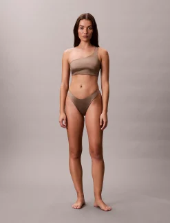 Calvin Klein One Shoulder Bikini-Top - CK Shine^Damen BademodeFrisch Eingetroffen