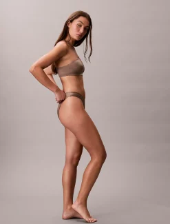 Calvin Klein One Shoulder Bikini-Top - CK Shine^Damen BademodeFrisch Eingetroffen