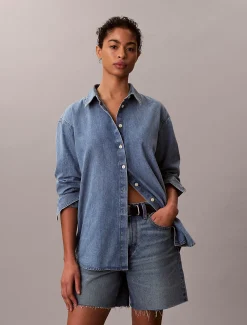 Calvin Klein Oversized Denim-Hemd^Damen Hemden & Blusen|T-shirts & Tops