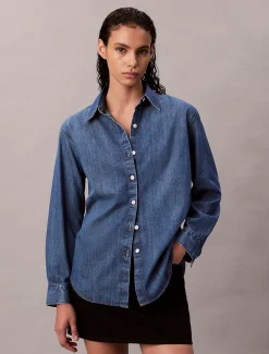 Calvin Klein Oversized Denim-Hemd^Damen T-shirts & Tops