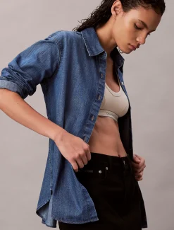 Calvin Klein Oversized Denim-Hemd^Damen T-shirts & Tops