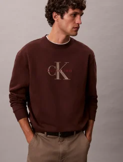 Calvin Klein Oversized Monogramm-Sweatshirt^Herren Hoodies & Sweatshirts