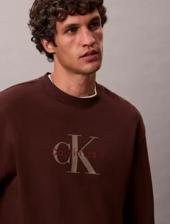 Calvin Klein Oversized Monogramm-Sweatshirt^Herren Hoodies & Sweatshirts