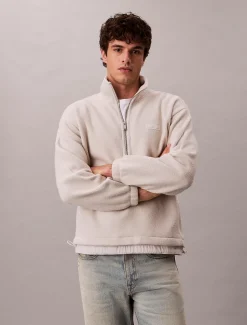 Calvin Klein Oversized Sweatshirt mit halbem Reißverschluss^Herren Hoodies & Sweatshirts