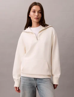 Calvin Klein Oversized Sweatshirt mit Reißverschlusskragen^Damen Sweatshirts & Hoodies