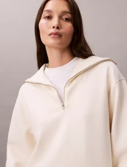 Calvin Klein Oversized Sweatshirt mit Reißverschlusskragen^Damen Sweatshirts & Hoodies