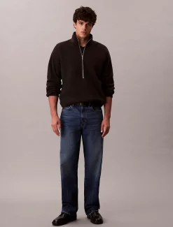 Calvin Klein Oversized Sweatshirt mit halbem Reißverschluss^Herren Hoodies & Sweatshirts