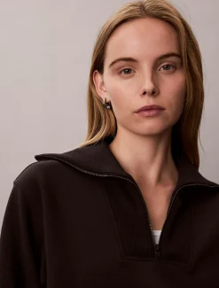 Calvin Klein Oversized Sweatshirt mit Reißverschlusskragen^Damen Sweatshirts & Hoodies