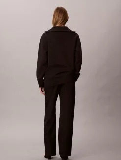 Calvin Klein Oversized Sweatshirt mit Reißverschlusskragen^Damen Sweatshirts & Hoodies