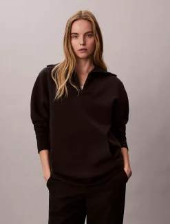 Calvin Klein Oversized Sweatshirt mit Reißverschlusskragen^Damen Sweatshirts & Hoodies