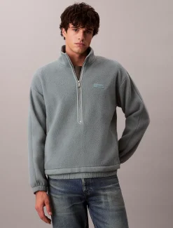 Calvin Klein Oversized Sweatshirt mit halbem Reißverschluss^Herren Hoodies & Sweatshirts