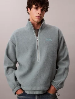 Calvin Klein Oversized Sweatshirt mit halbem Reißverschluss^Herren Hoodies & Sweatshirts