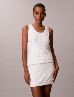 Calvin Klein Pailletten-Minirock^Damen Kleider & Röcke