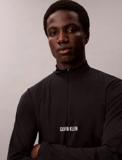 Calvin Klein Performance-Gym-T-Shirt mit langen Ärmeln und Viertelreißverschluss^Herren Tops & T-shirts|T-shirts