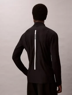 Calvin Klein Performance-Gym-T-Shirt mit langen Ärmeln und Viertelreißverschluss^Herren Tops & T-shirts|T-shirts